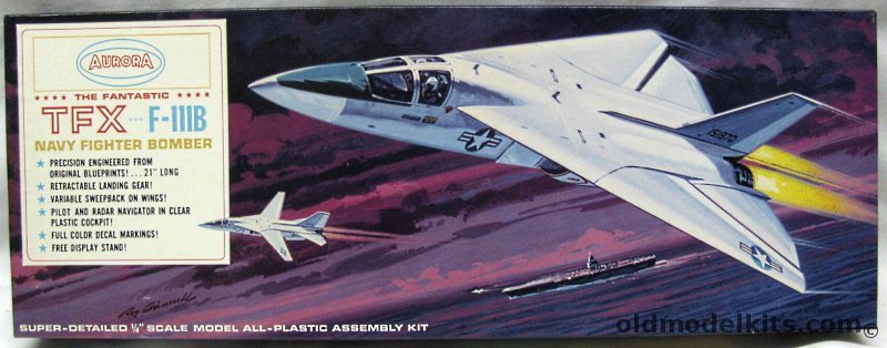 Aurora 1/48 TFX F-111B Navy Fighter Bomber (Navy F-111 Prototype), 369-249 plastic model kit